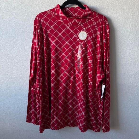 Red plaid long sleeve - Picture 2 of 4